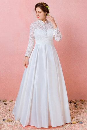 Robe de mariée cordon glamour avec manche longue longueur au ras du sol en dentelle