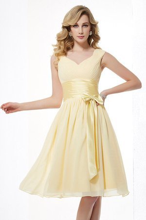 Robe demoiselle d'honneur plissage naturel fermeutre eclair avec fronce manche nulle