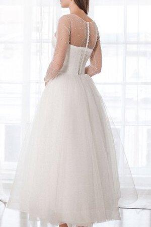 Robe de mariée col en forme de cœur accrocheur avec perle avec zip bref