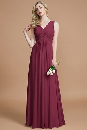 Robe demoiselle d'honneur fermeutre eclair manche nulle ruché ligne a avec chiffon