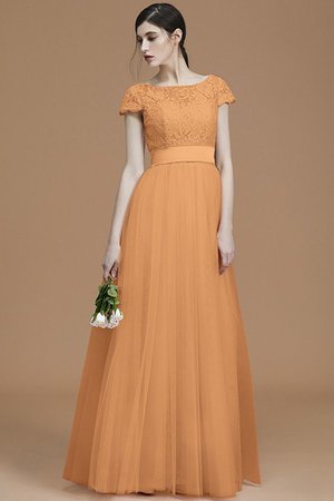 Robe demoiselle d'honneur naturel en tulle ceinture de princesse avec ruban