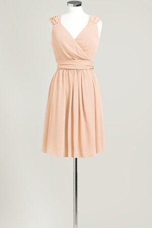 Robe demoiselle d'honneur bref v encolure ligne a manche nulle