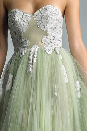 Robe de bal naturel decoration en fleur jusqu'au sol col en forme de cœur textile en tulle