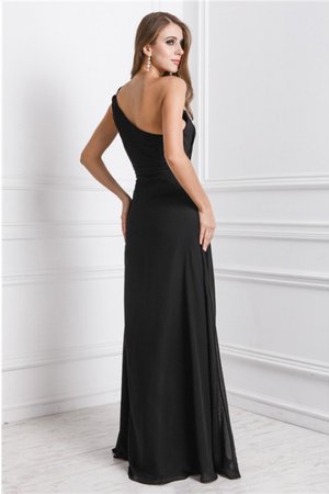 Robe de bal longue d'épaule asymétrique de fourreau jusqu'au sol manche nulle