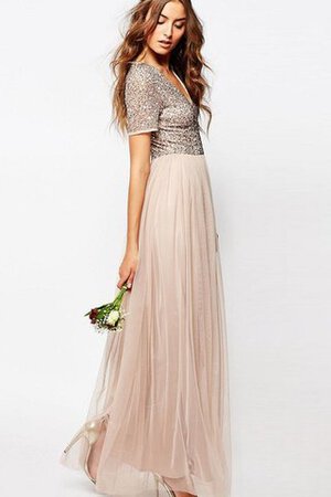 Robe demoiselle d'honneur romantique delicat femme branché fermeutre eclair textile en tulle