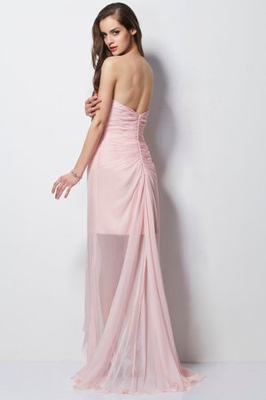 Robe de cocktail asymétrique ligne a avec zip manche nulle avec chiffon