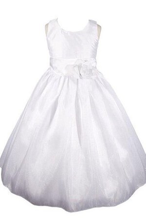 Robe cortège fille avec fleurs manche nulle encolure ronde ligne a