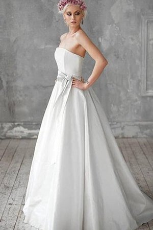 Robe de mariée naturel en taffetas fermeutre eclair ceinture a-ligne