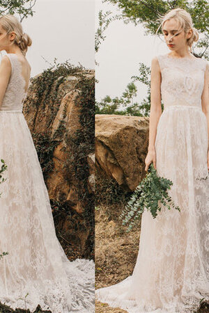 Robe de mariée de col haut de traîne courte en tout plein air en plage éblouissant