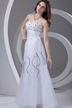 Robe de soirée longue manche nulle en organza en forme