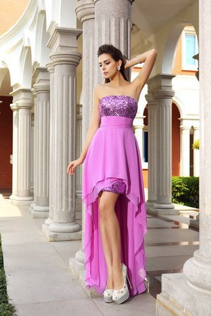 Robe de cocktail manche nulle avec perle de princesse de bustier haut bas