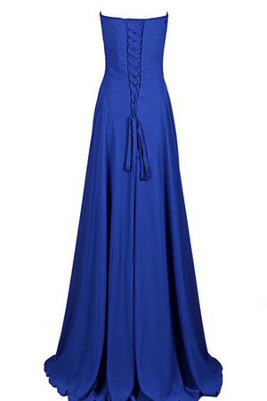 Robe demoiselle d'honneur plissé pailleté longueru au niveau de sol avec lacets en chiffon