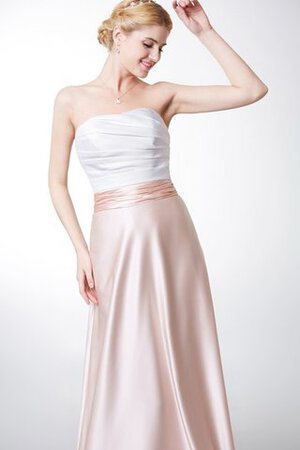 Robe demoiselle d'honneur longue facile col en forme de cœur ruché ligne a
