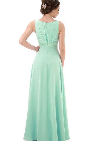 Robe demoiselle d'honneur distinguee ceinture avec chiffon manche nulle jusqu'au sol