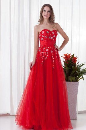 Robe de quinceanera longue col en forme de cœur avec sans manches