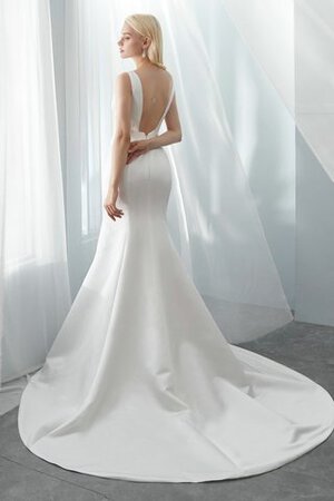 Robe de mariée décolleté dans le dos joli de traîne moyenne avec zip longue