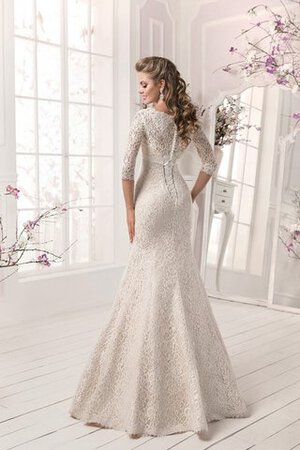 Robe de mariée classique distinguee ceinture avec manche 1/2 de sirène