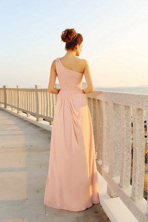 Robe de bal d'épaule asymétrique jusqu'au sol avec perle de princesse avec chiffon