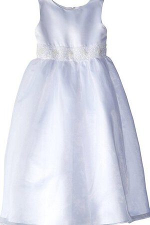 Robe cortège fille manche nulle avec nœud ligne a avec perle