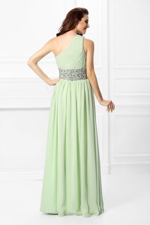 Robe de soirée longue de princesse fermeutre eclair d'épaule asymétrique ligne a