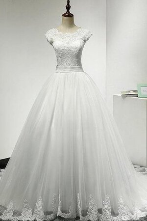 Robe de mariée classique ligne a textile en tulle appliques de mode de bal