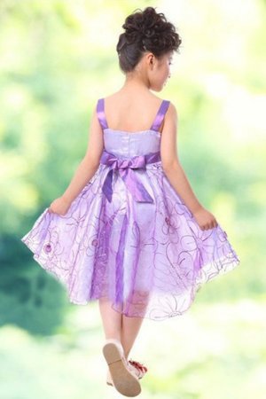 Robe cortège fille bref au niveau de genou de princesse avec zip avec fleurs