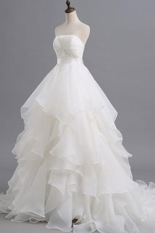 Robe de mariée courte dos nu manche nulle bandouliere spaghetti en organza