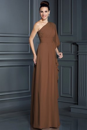 Robe demoiselle d'honneur longue gaine en chiffon avec manche 3/4 jusqu'au sol