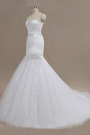 Robe de mariée de lotus bandouliere spaghetti en organza de sirène avec sans manches