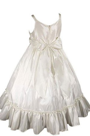 Robe cortège fille ruché a-ligne avec sans manches bretelles spaghetti avec nœud