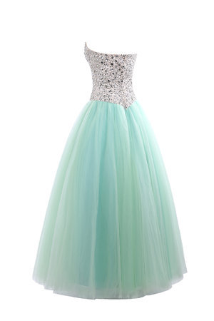 Robe de quinceanera facile sexy en tulle lache manche nulle