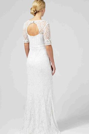 Robe de mariée plissage delicat simple col u profond trou de serrure