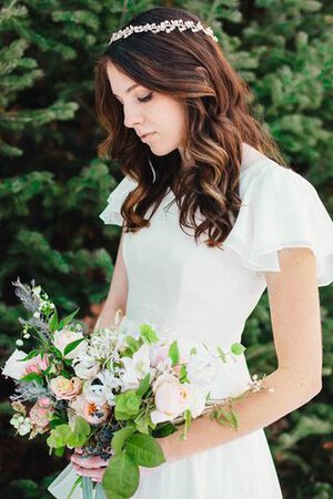 Robe de mariée plissagepopulaire  nature sobre facile ligne a