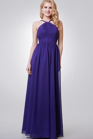 Robe demoiselle d'honneur longue avec ruban a-ligne ceinture avec chiffon