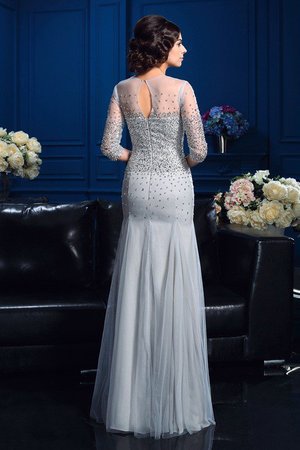 Robe mère de mariée longue col u profond fermeutre eclair avec perle jusqu'au sol