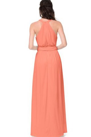 Robe demoiselle d'honneur ceinture en chiffon avec nœud avec sans manches