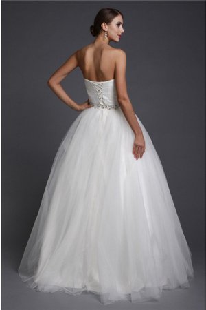 Robe de mariée naturel avec perle de princesse cordon ligne a