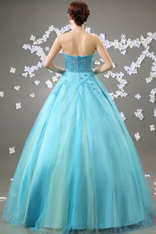 Robe de quinceanera textile en tulle avec perle ligne a de mode de bal