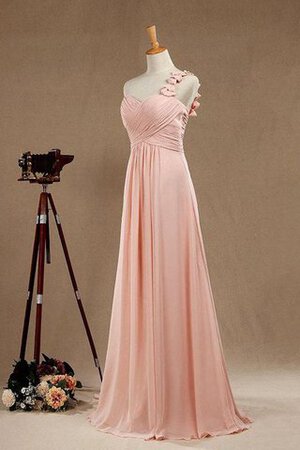 Robe demoiselle d'honneur longue avec chiffon avec zip ruché entrecroisé