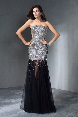 Robe de bal brillant manche nulle de tour de ceinture en haute de bustier collant