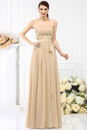 Robe demoiselle d'honneur de princesse avec zip de bustier avec chiffon avec ruban