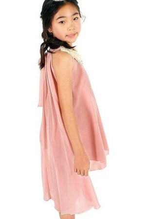 Robe cortège fille naturel plissage avec chiffon haut bas ligne a