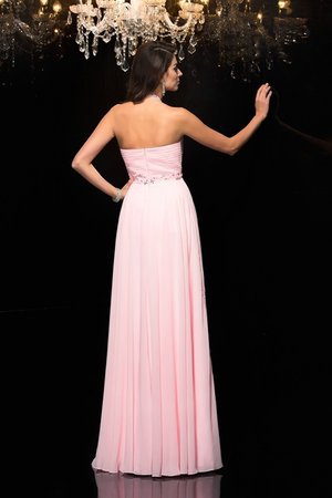 Robe de bal longue naturel ligne a avec chiffon fermeutre eclair