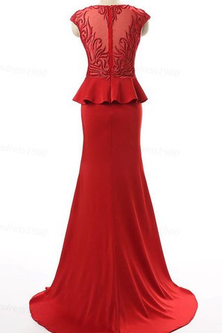 Robe de bal delicat avec zip en chiffon col u profond avec perle