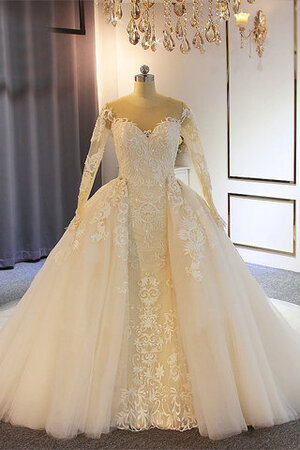 Robe de mariée de sirène en dentelle magnifique fermeutre eclair luxueux