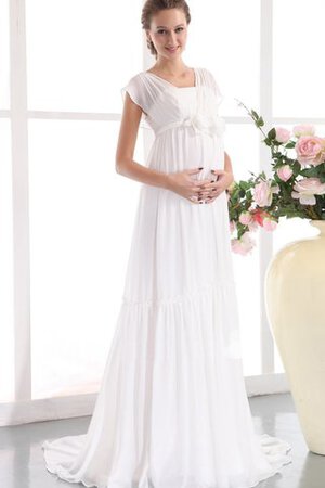 Robe de mariée en chiffon mode longueur au ras du sol satin en simulation delicat