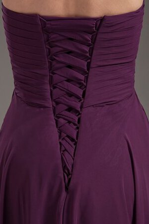 Robe demoiselle d'honneur romantique facile en chiffon a-ligne de bustier