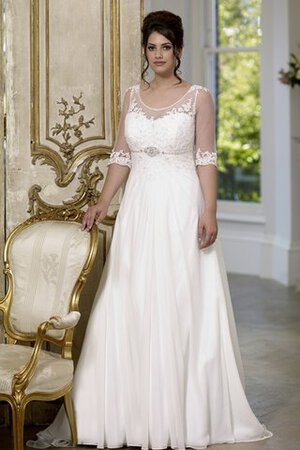 Robe de mariée femme branché nature avec perle avec chiffon de tour de ceinture en haute