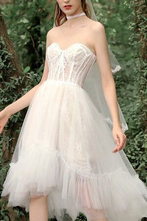 Robe de mariée glamour avec zip bref spécial naturel