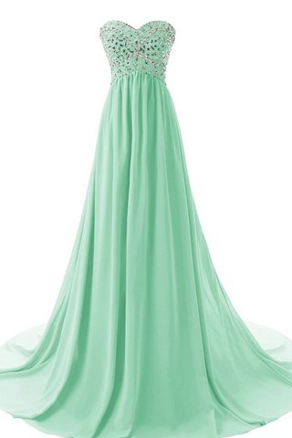 Robe demoiselle d'honneur brillant plissé en chiffon col en forme de cœur de traîne courte